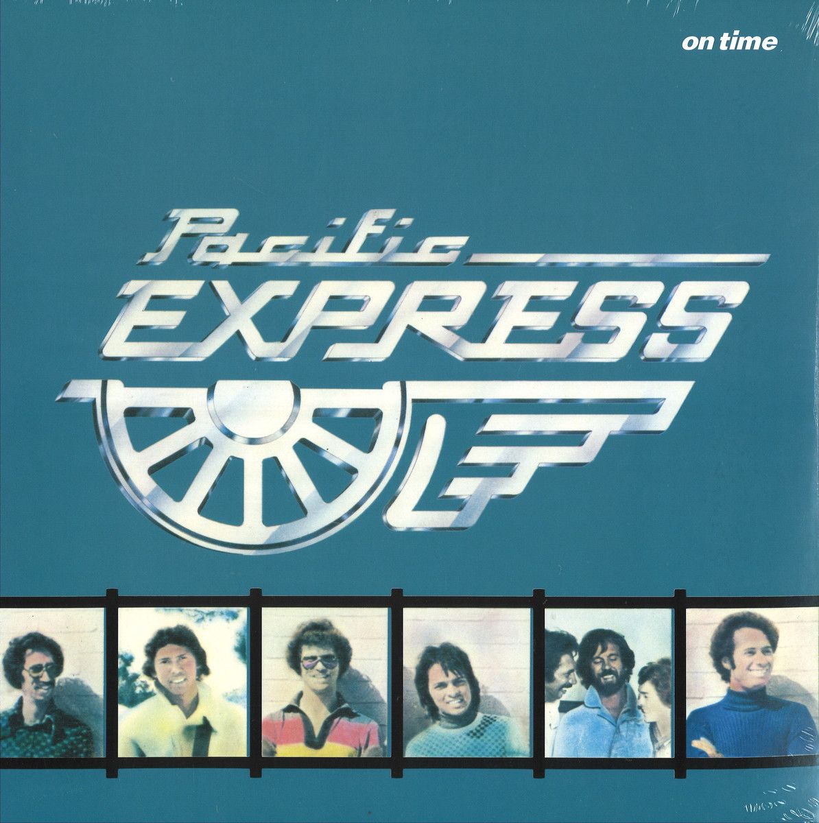 The cover art for the album "On Time" by Pacific Express.